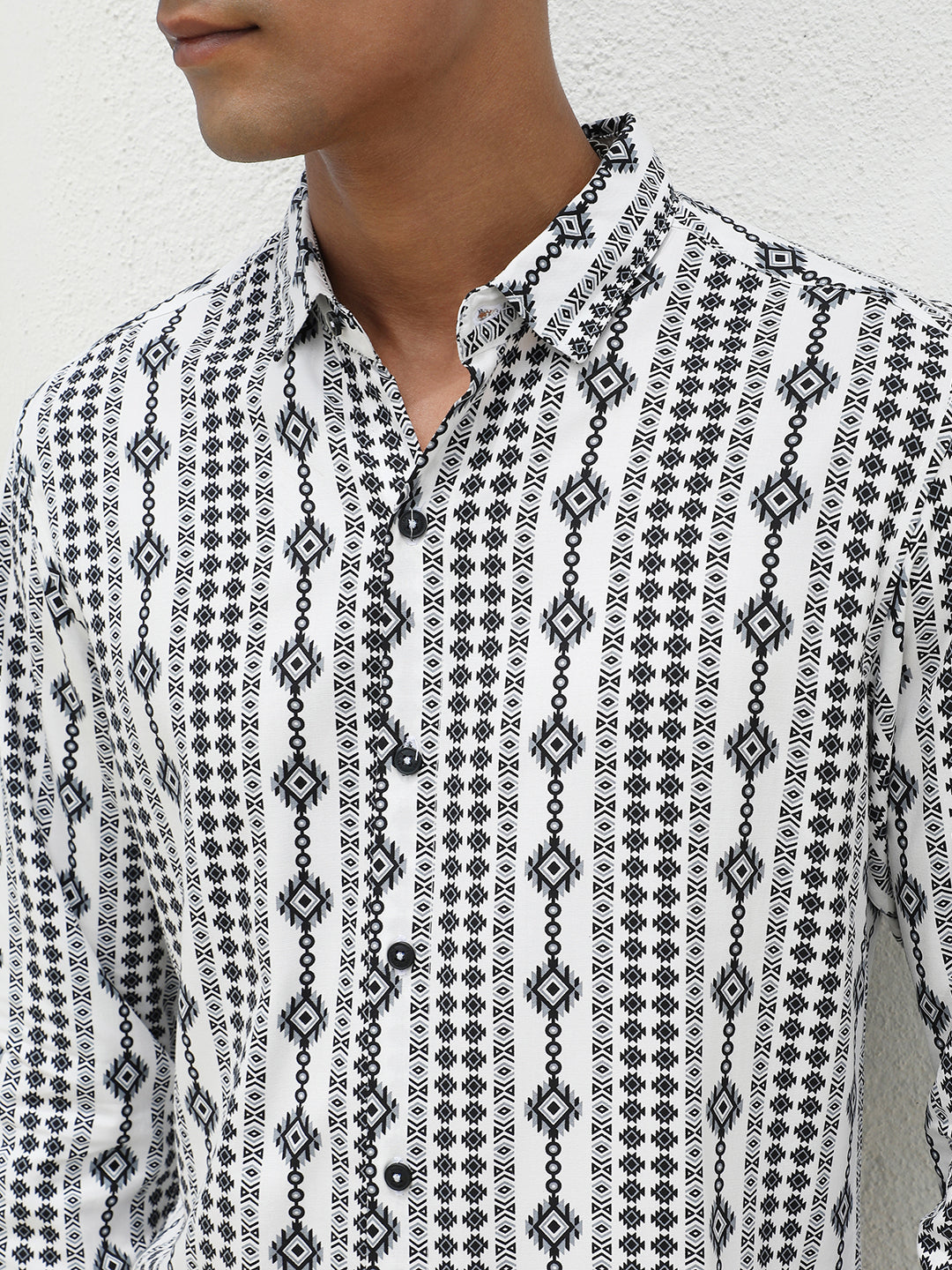 Geometric Aztec Print Shirt