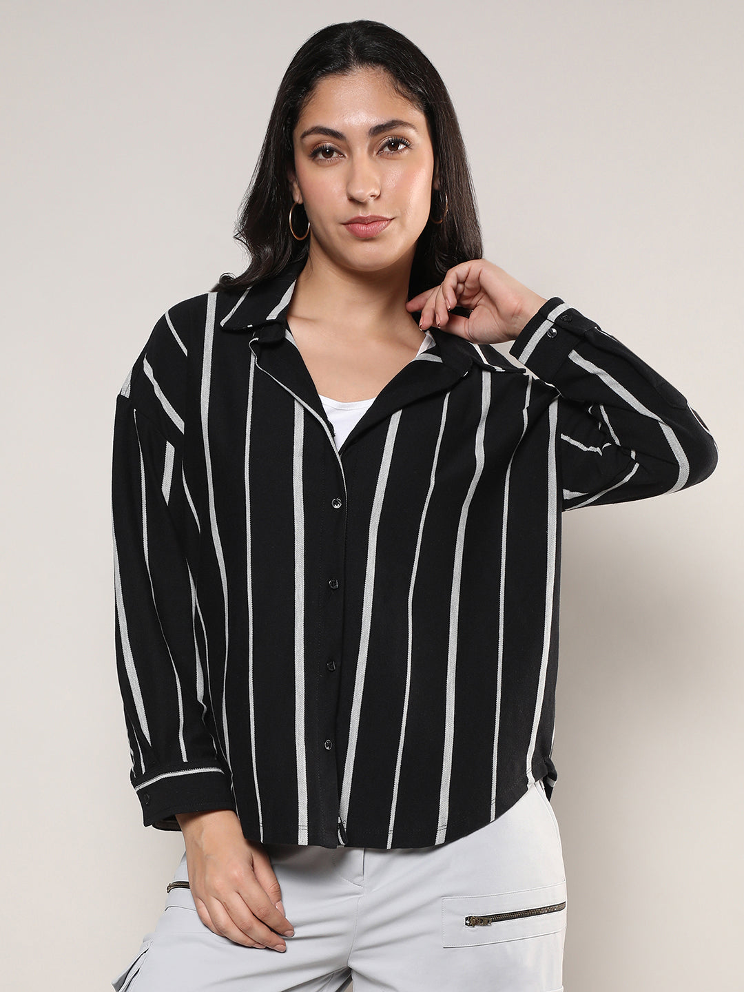 Striped Boxy Shirt