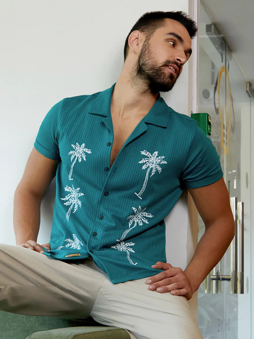 Palm Tree Knit Shirt