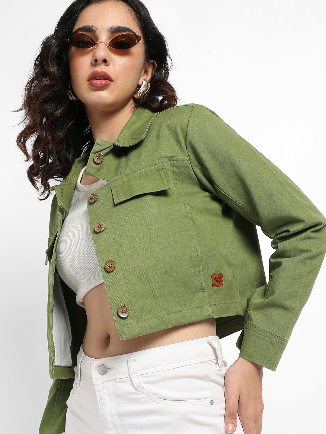 Cropped Jacket With Cut-Out Detail