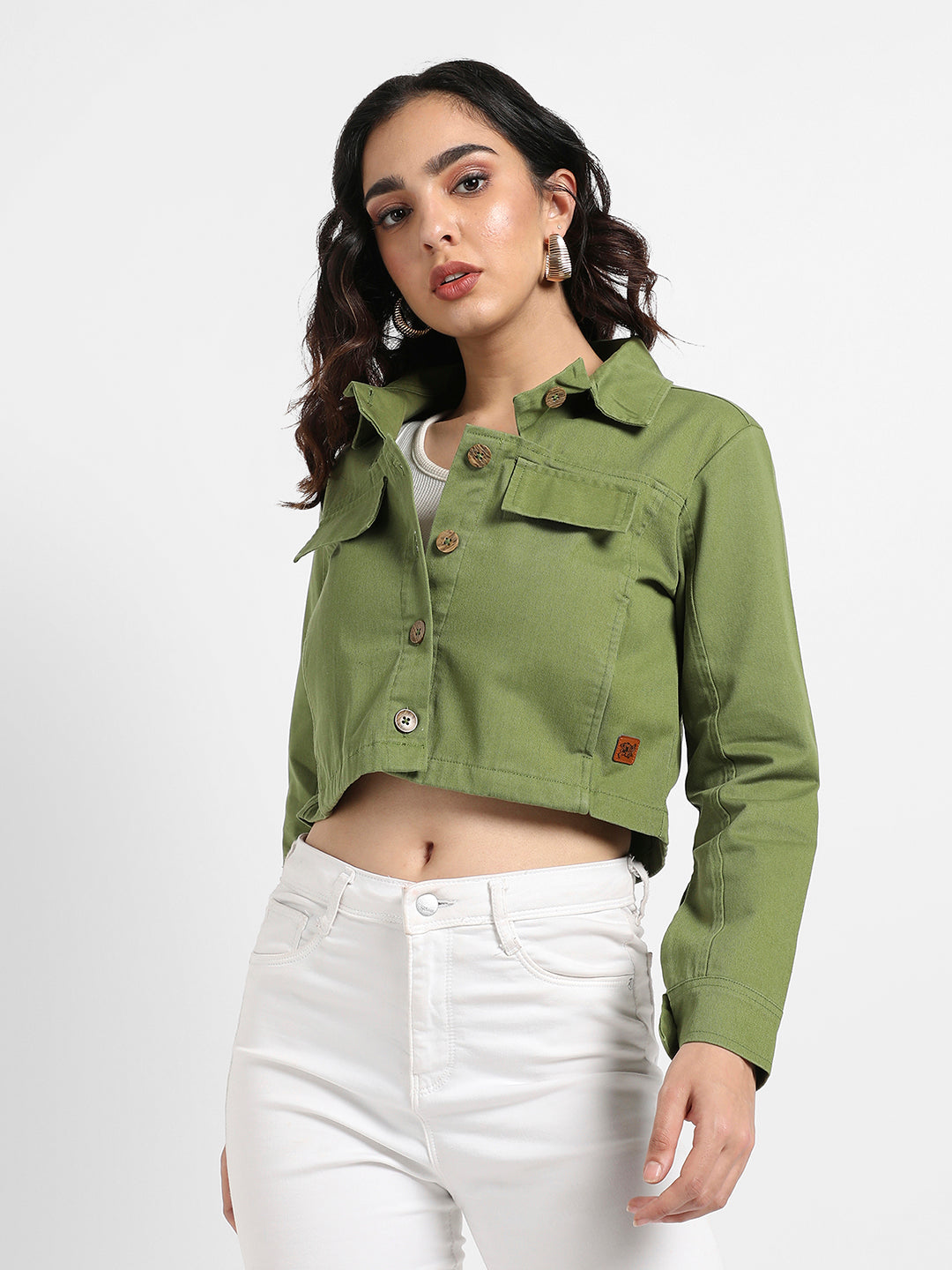 Cropped Jacket With Cut-Out Detail
