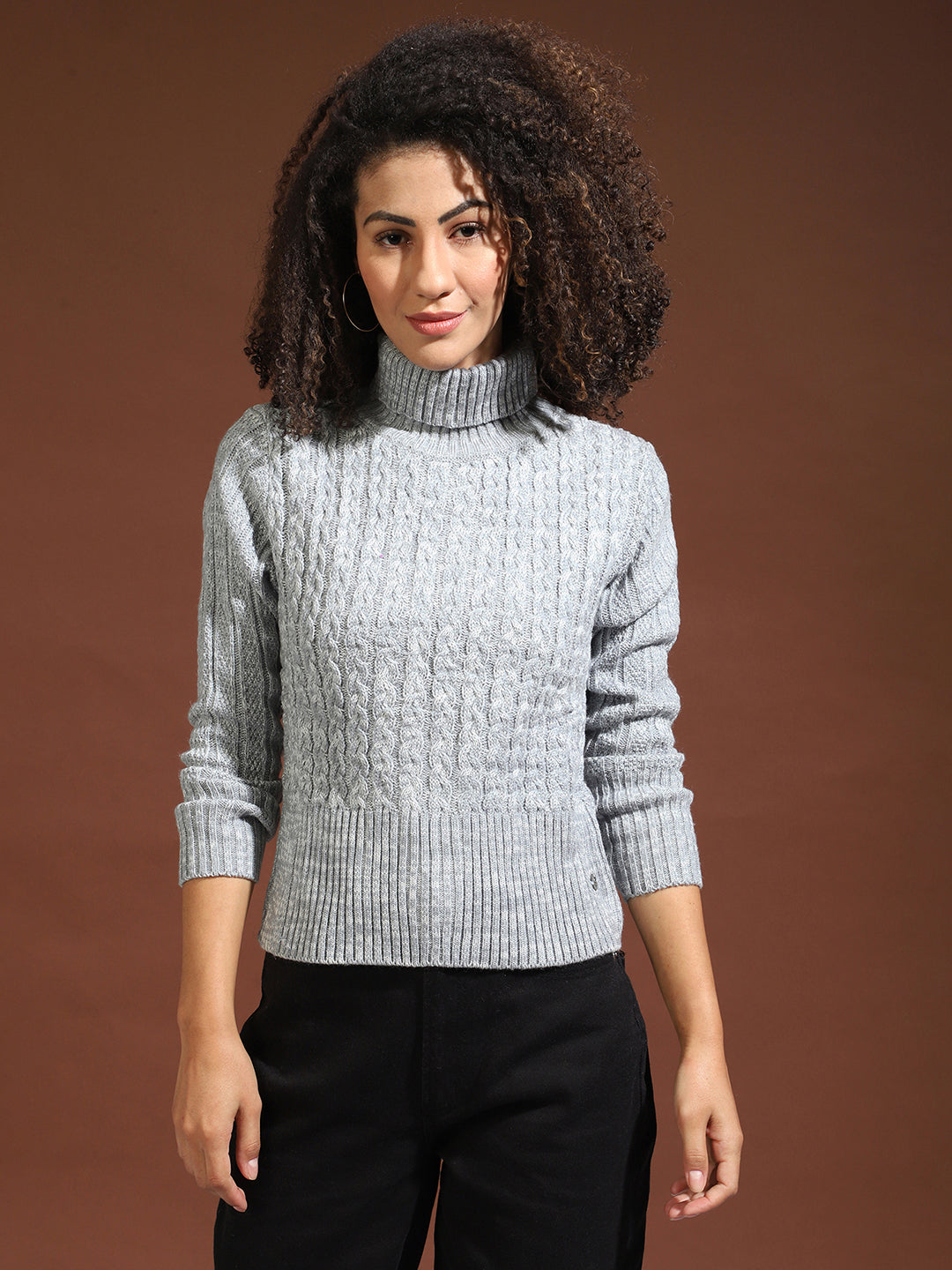 Cable-Knit Pullover Sweater