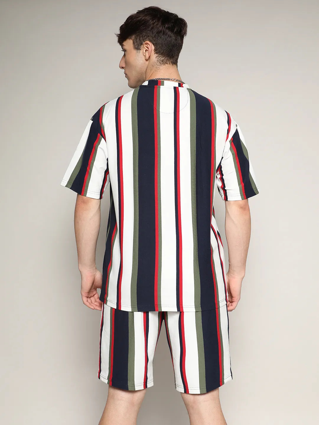 Oversized Unbalanced Striped Co-Ord Set