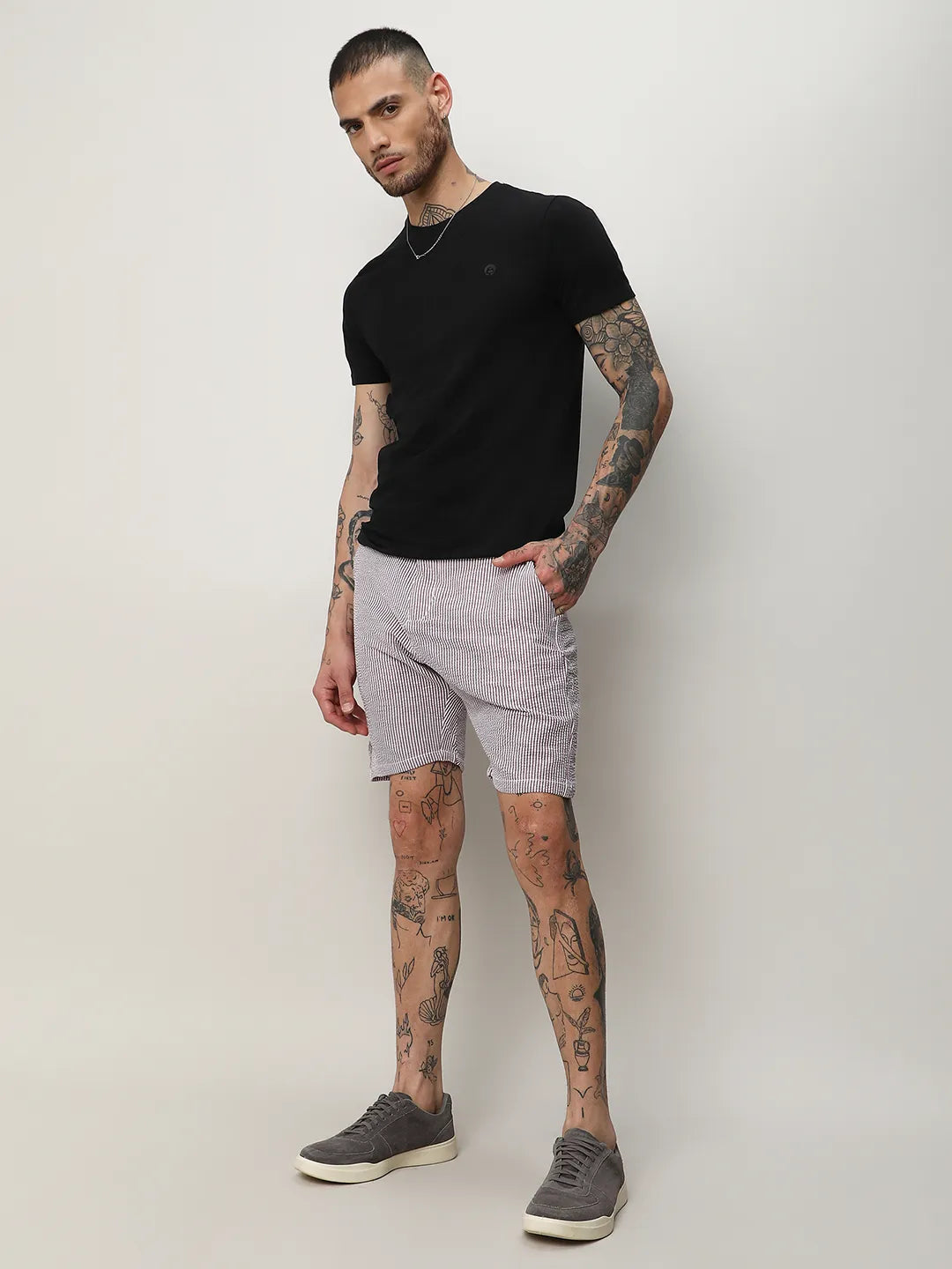Seersucker Stripe Shorts