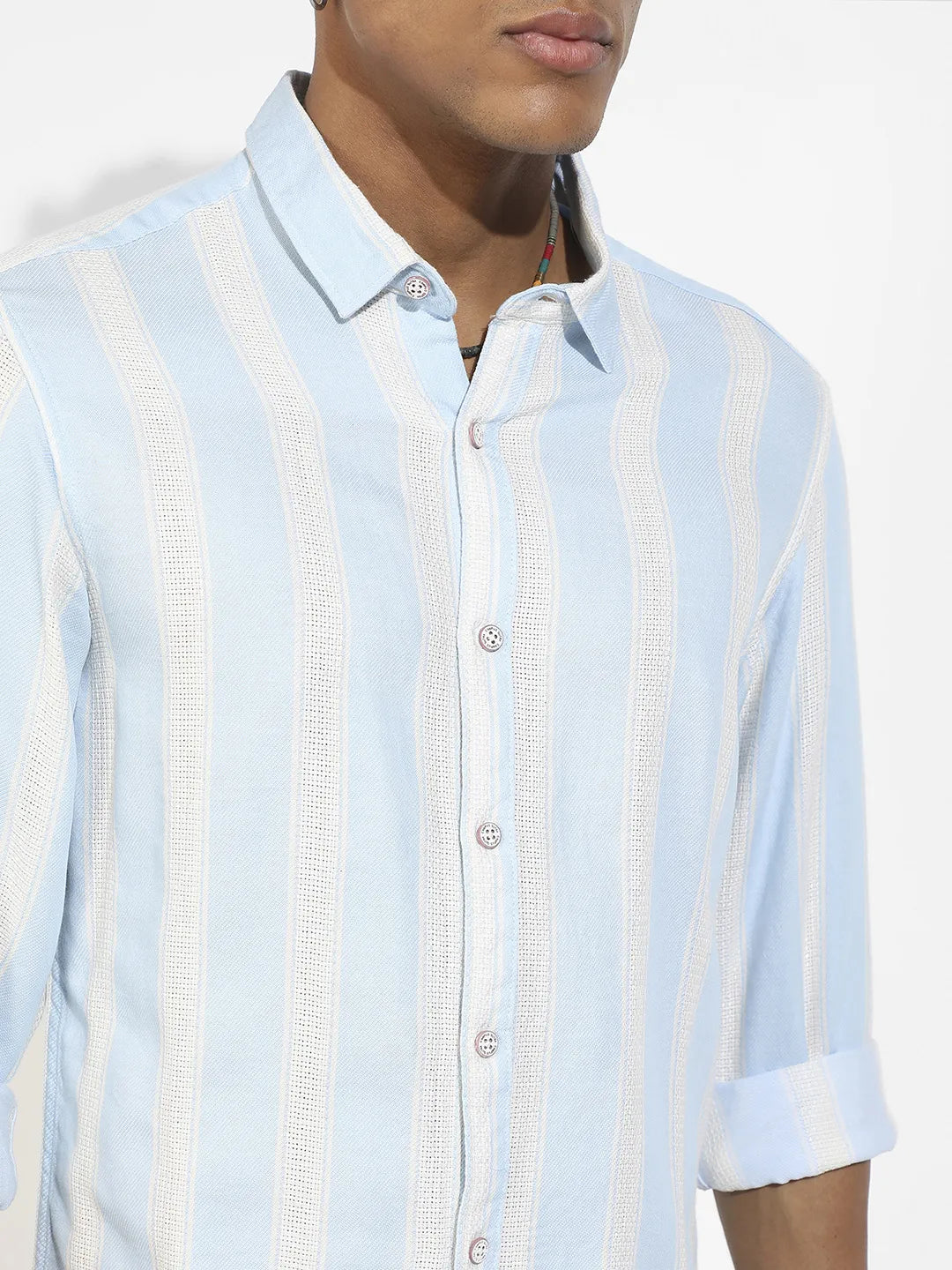 Light Blue Shadow Striped Shirt