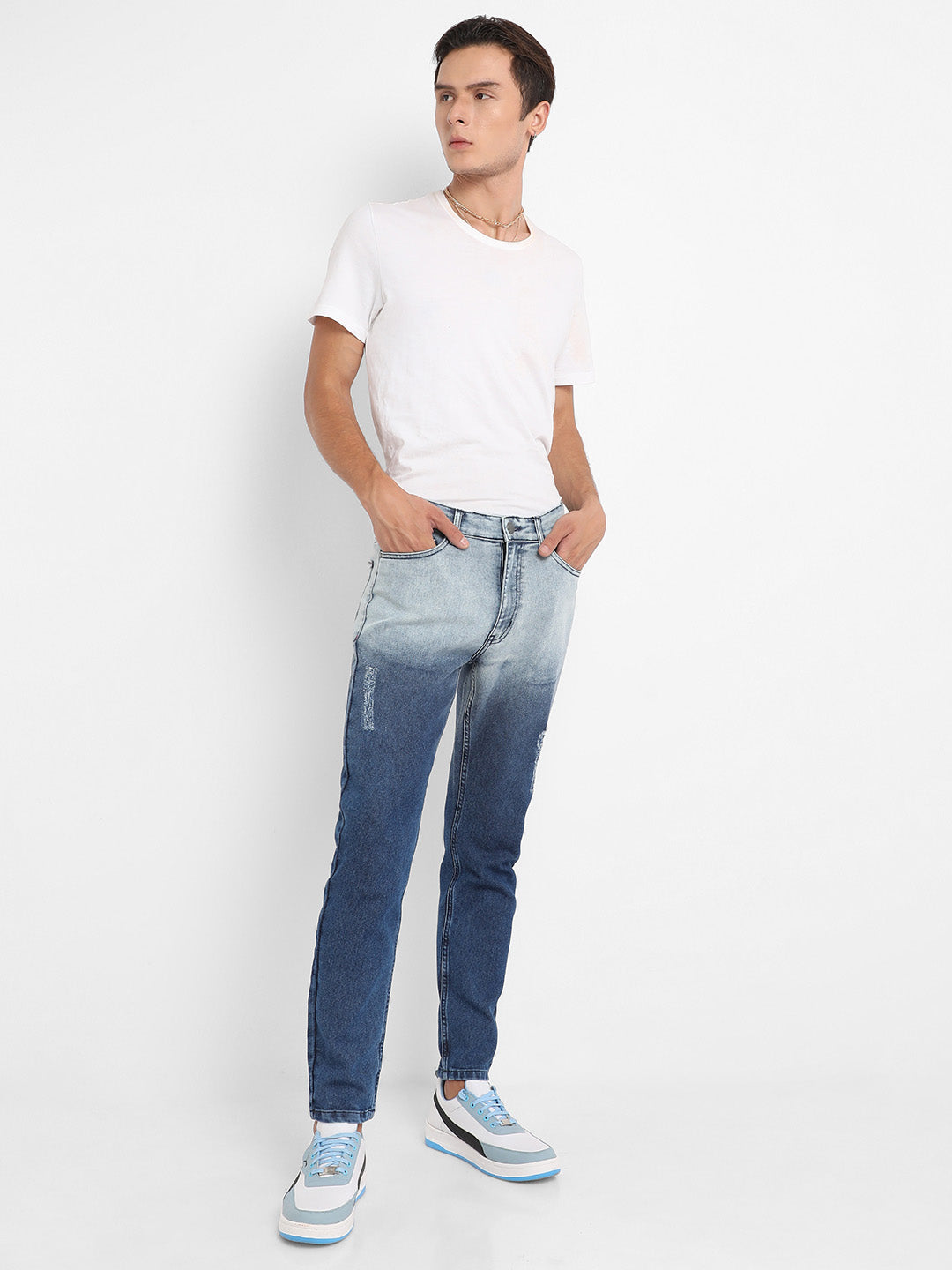 Contrast Ombre Denim Jeans