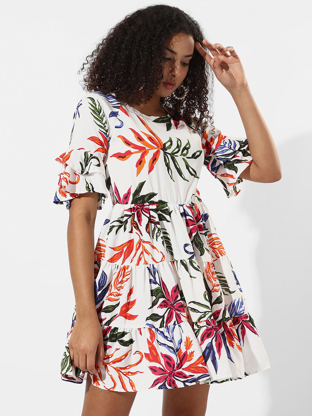 Foliage Print Dress