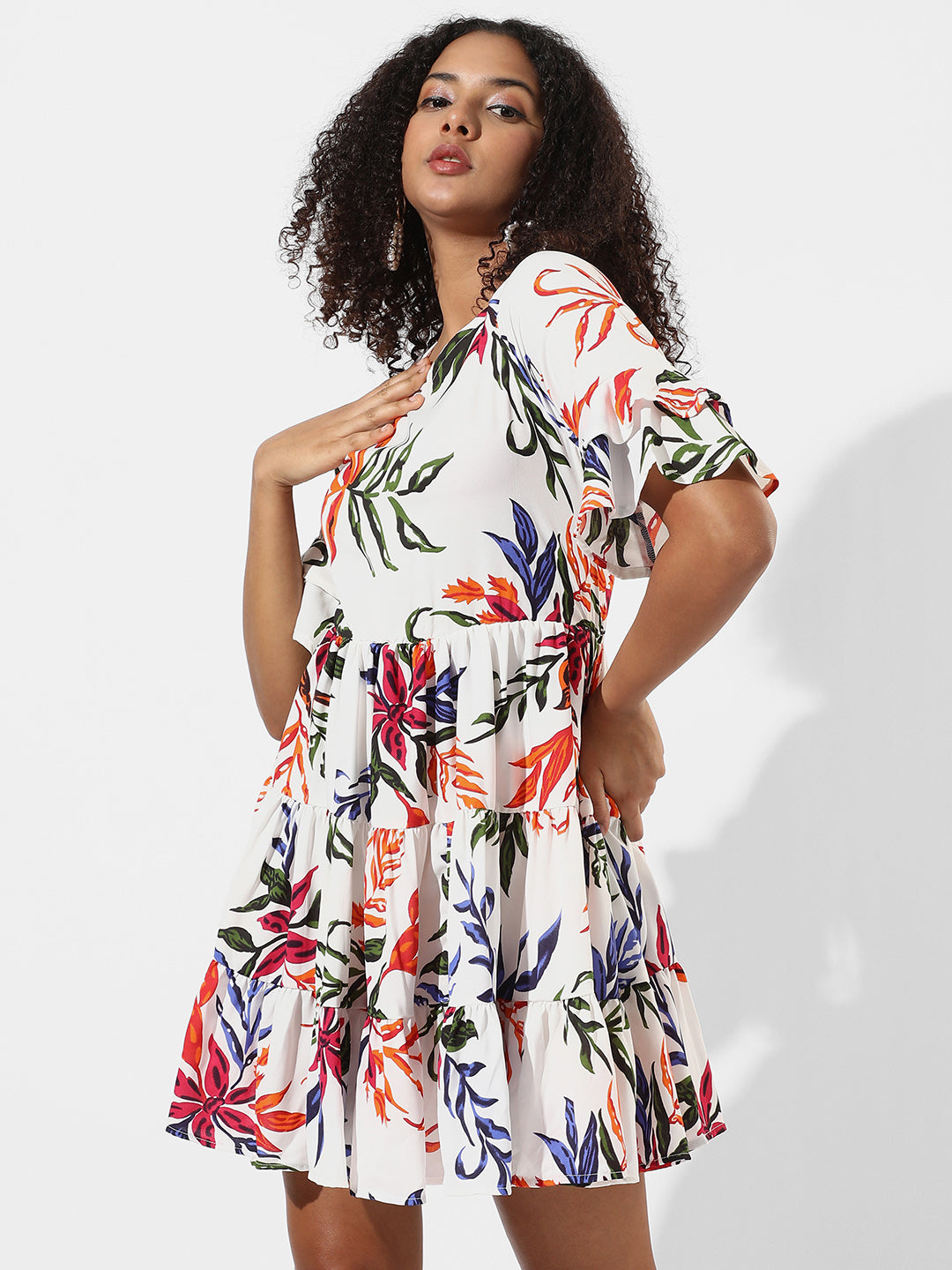 Foliage Print Dress
