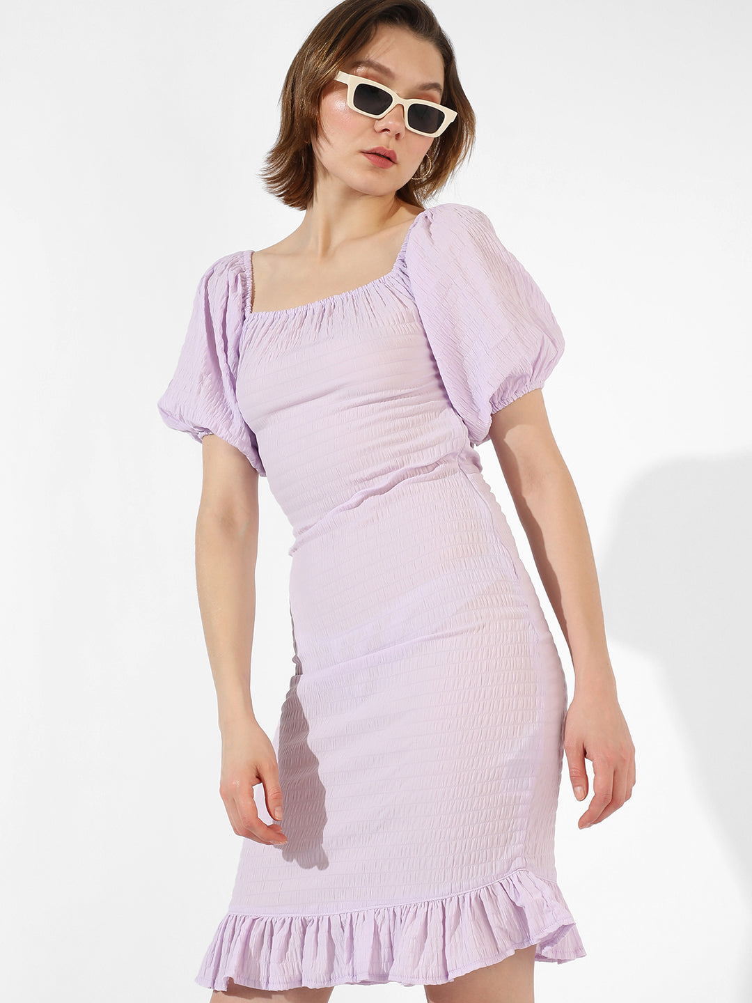Solid Lavender Dress