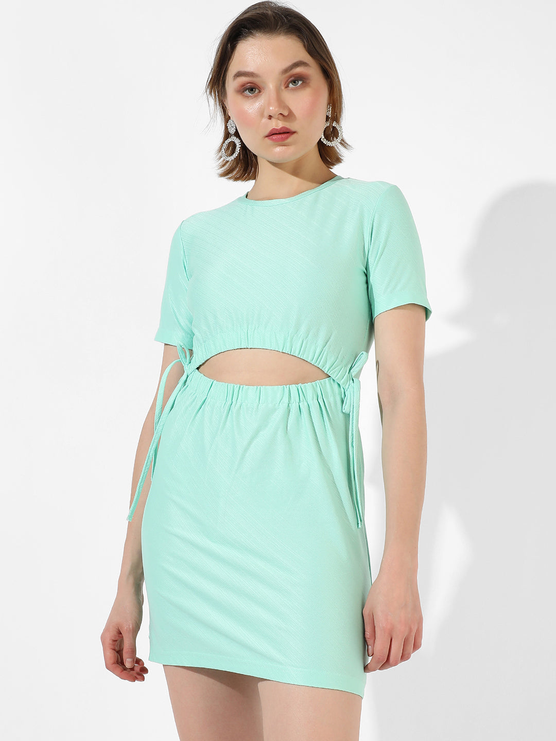 Solid Dress With Cutout Detail