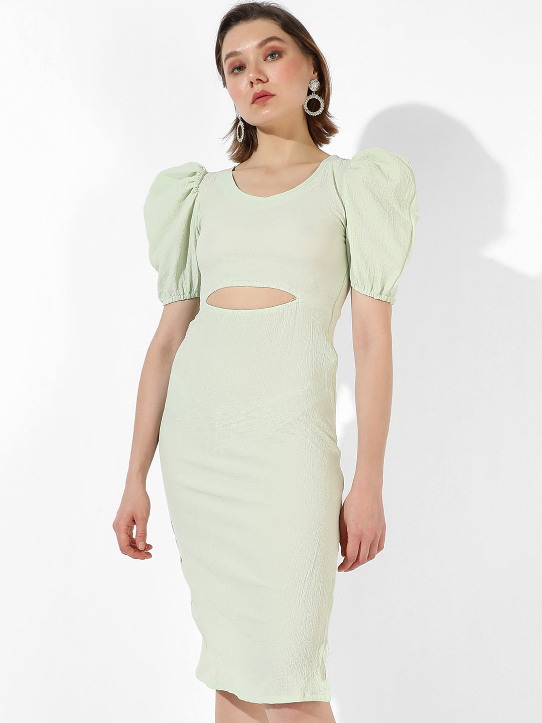 Solid Dress With Cutout Detail