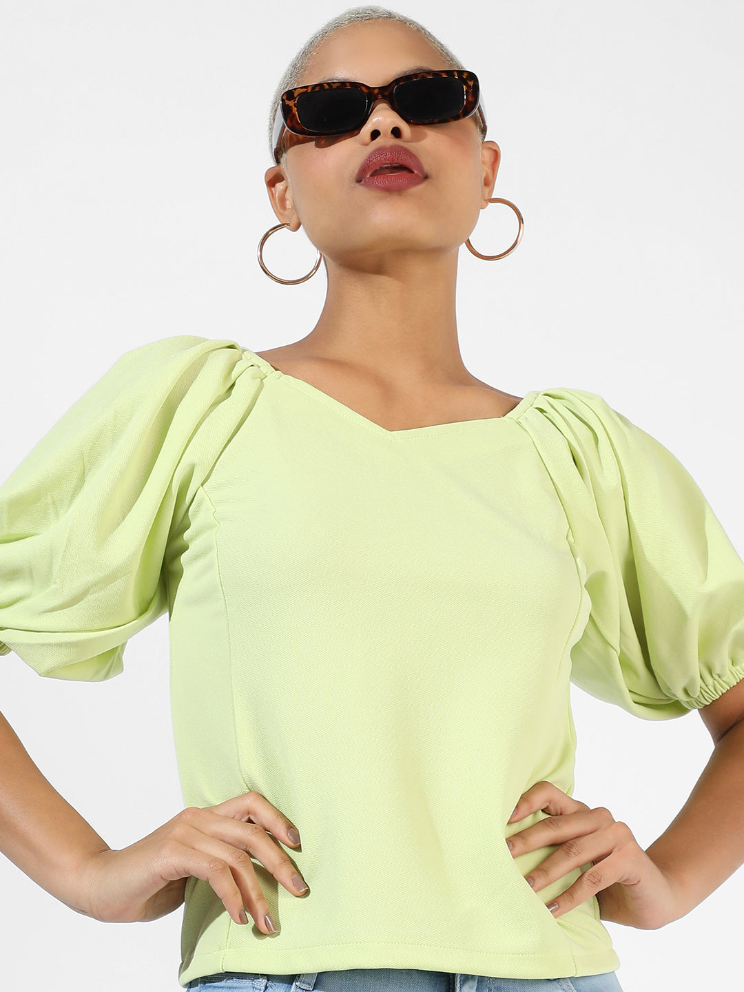 Solid Lime Green Top