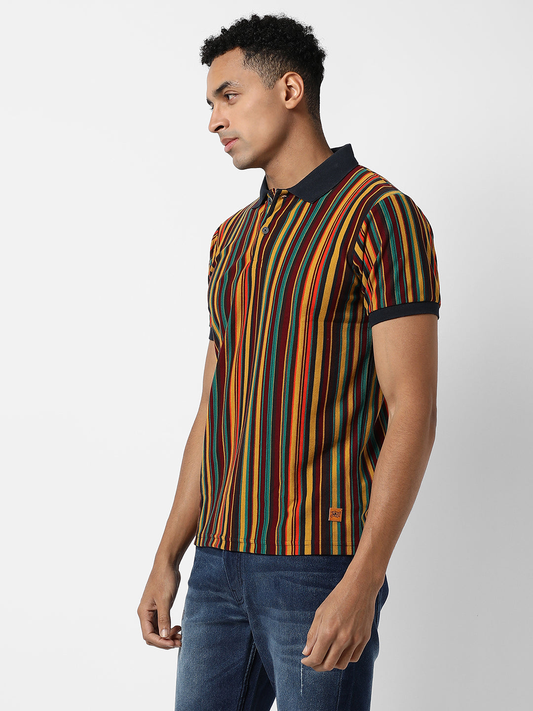 Candy Striped Polo T-Shirt