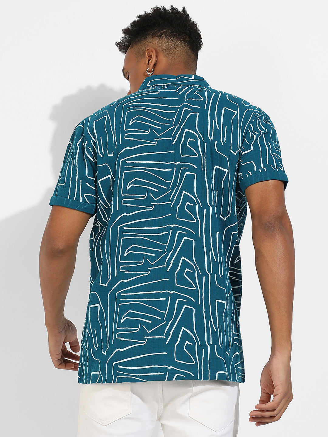 Abstract Lines Print Shirt