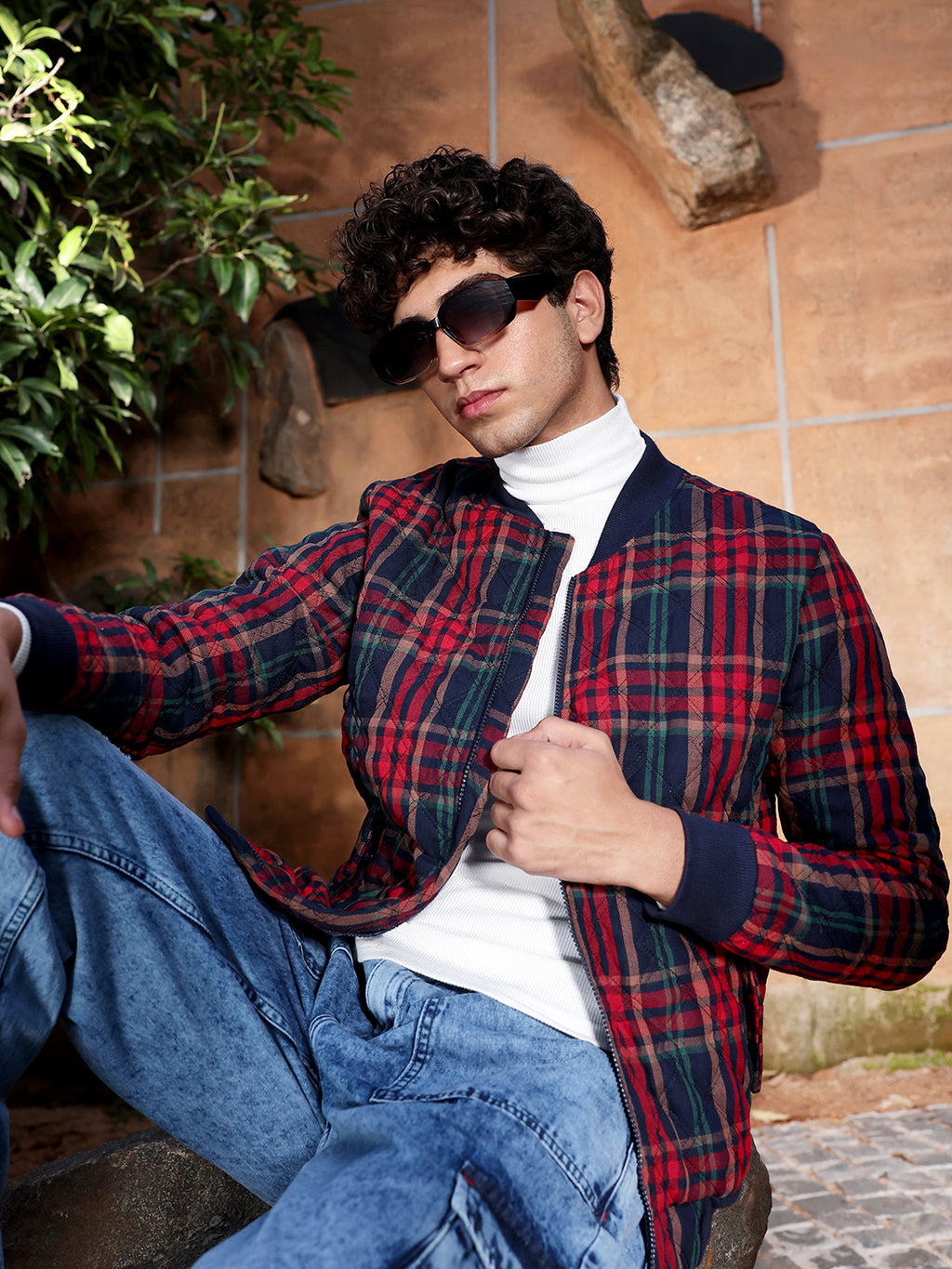 Tartan Plaid Bomber Jacket