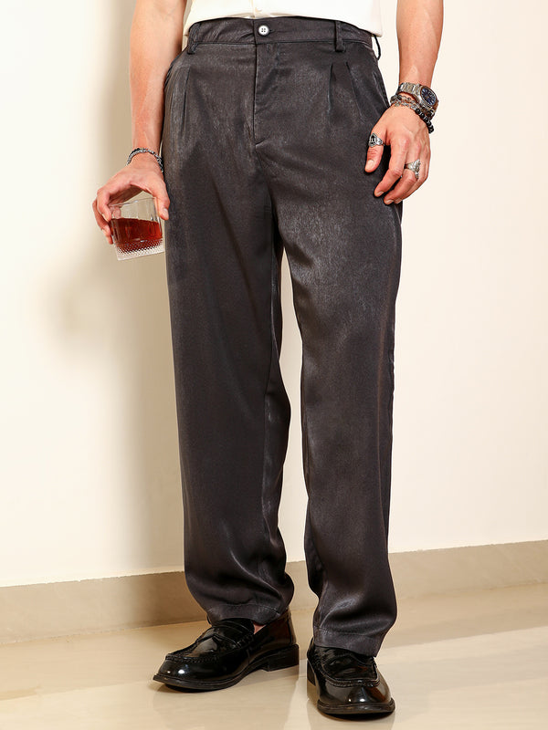 Lightweight - Black Pleated Trousers