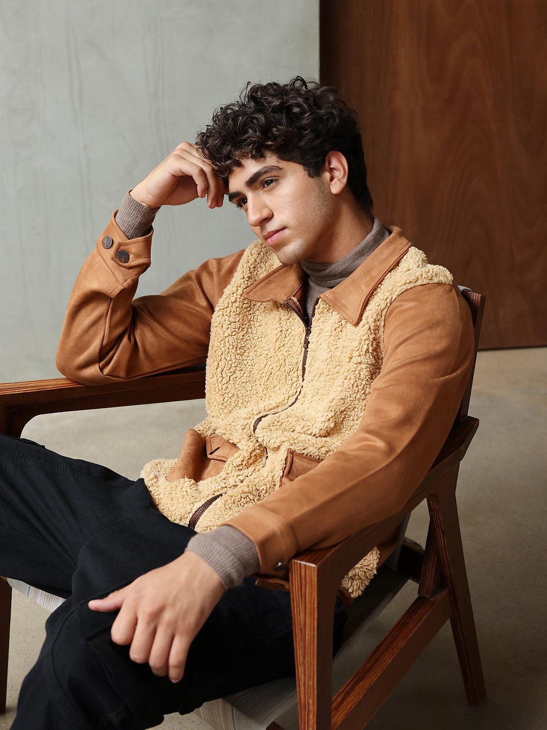 Contrast Sherpa Jacket