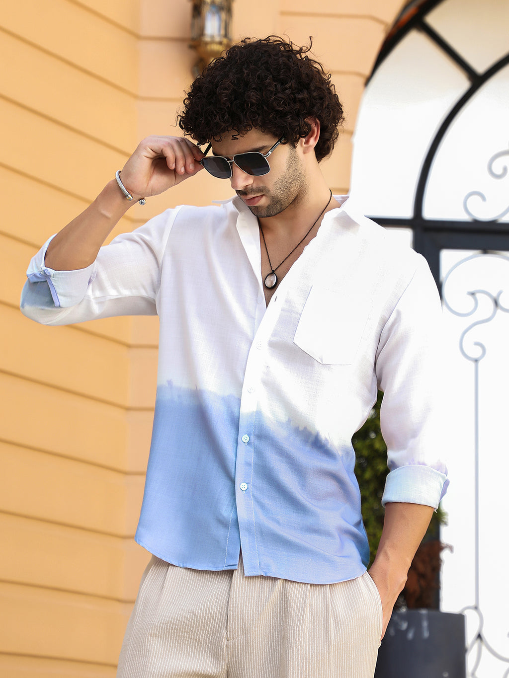 Contrast Ombre Shirt