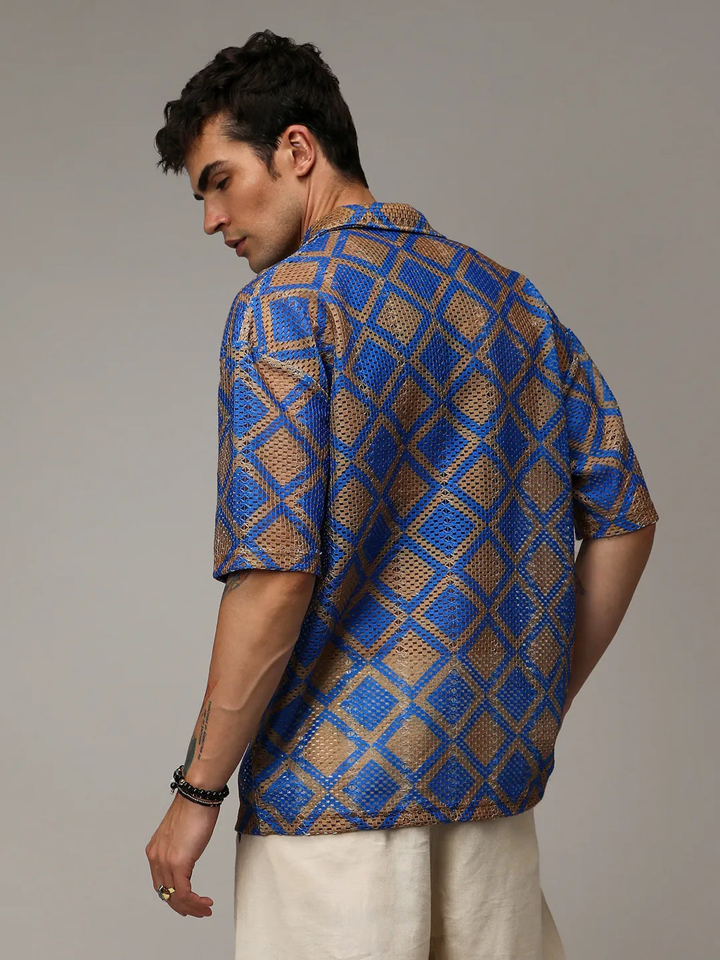 Geometric Block Oversized Shirt