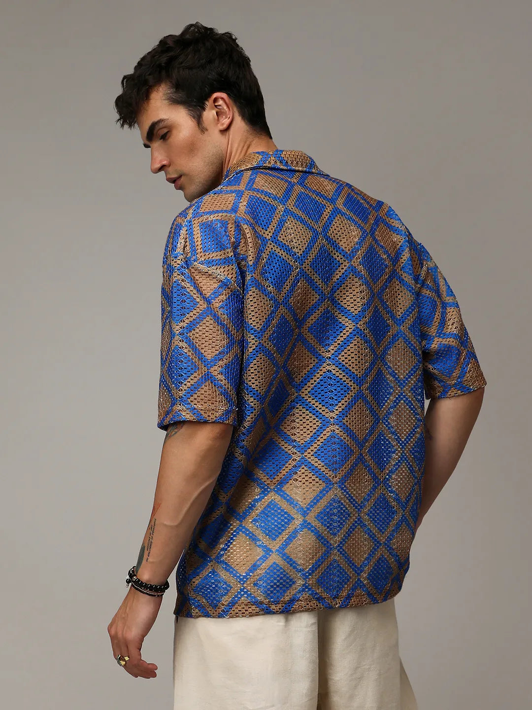 Geometric Block Oversized Shirt