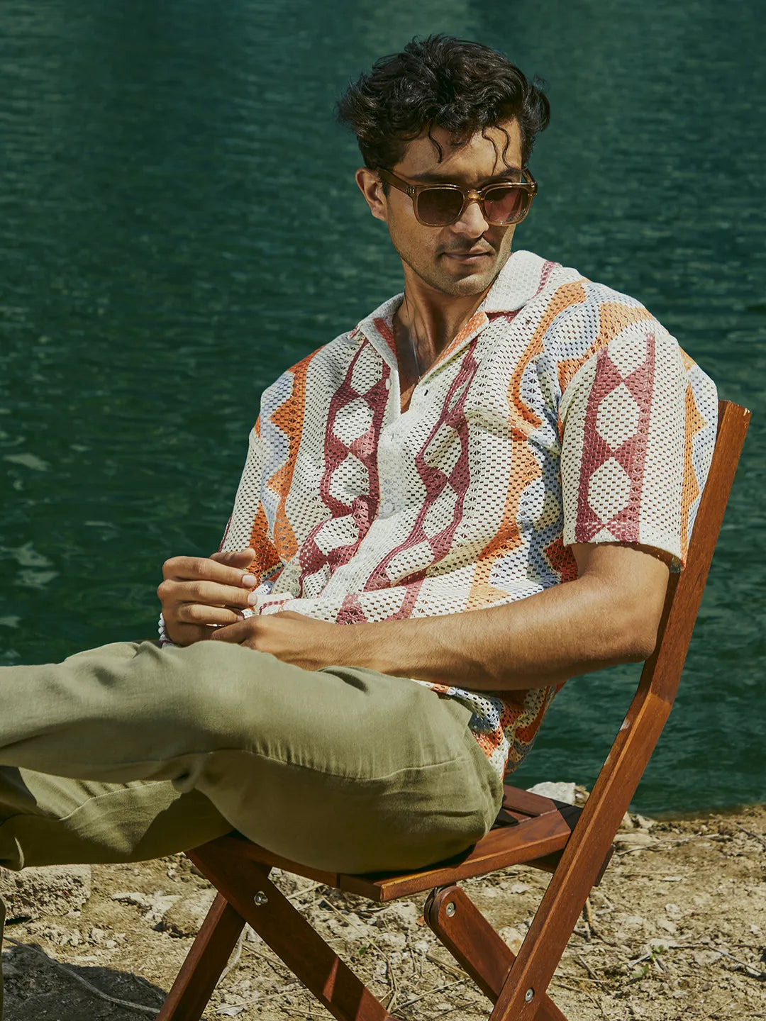 Geometric Block Oversized Shirt