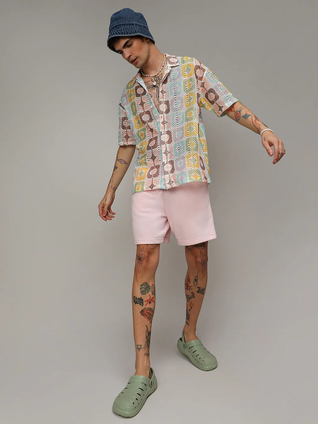 Geometric Block Oversized Shirt