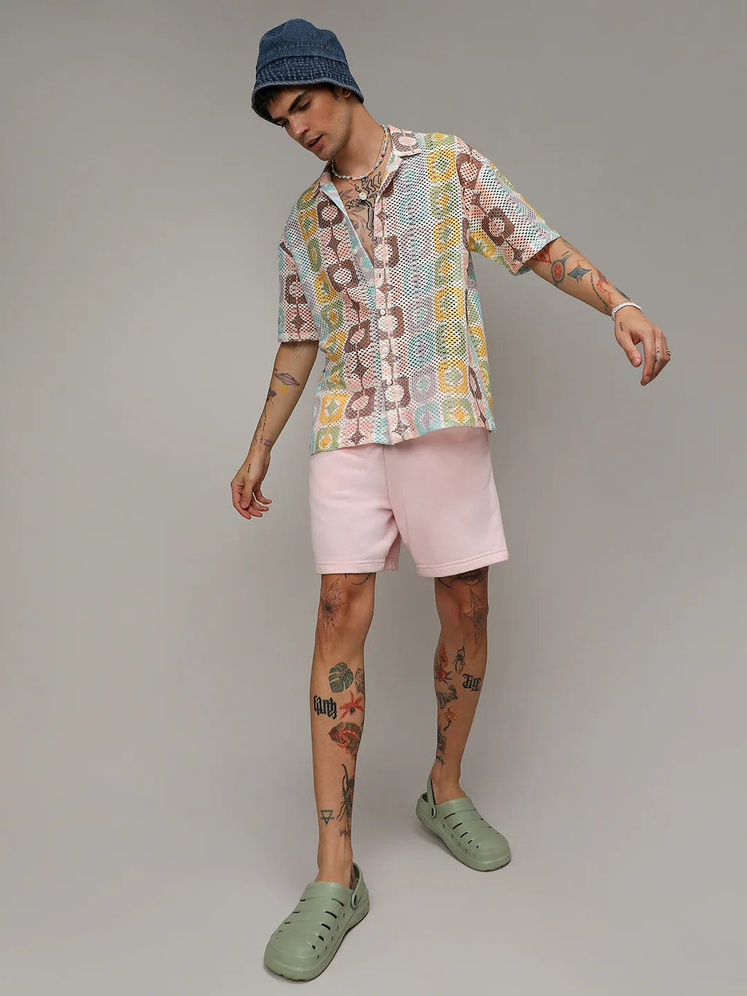 Geometric Block Oversized Shirt