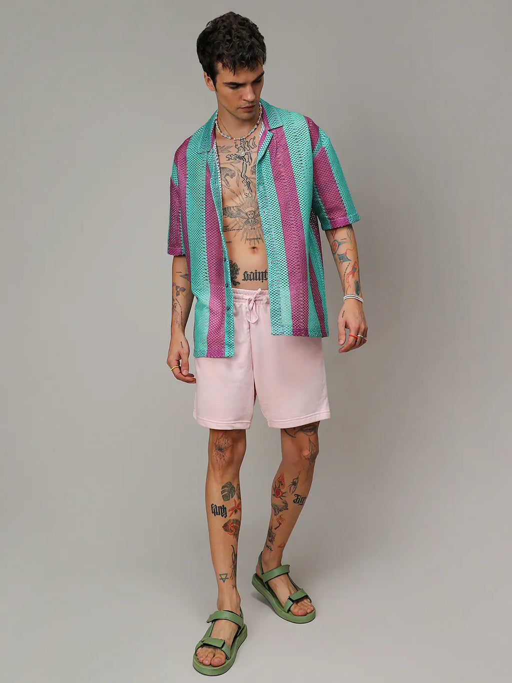 Balanced Striped Oversized Shirt