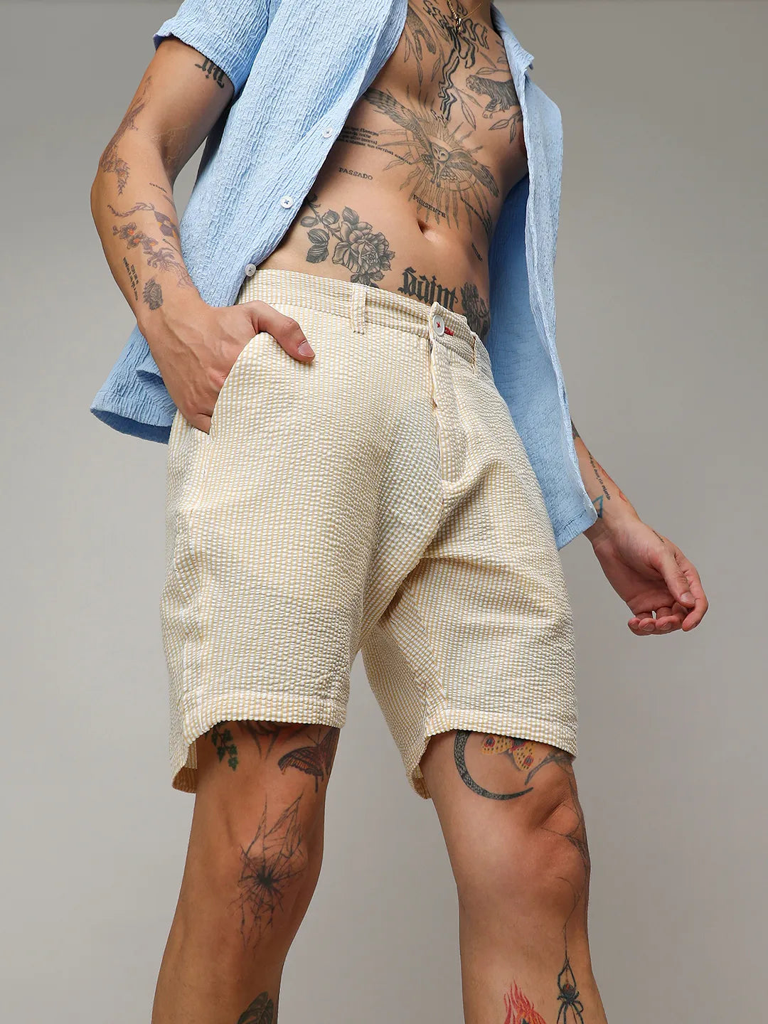 Seersucker Stripe Shorts