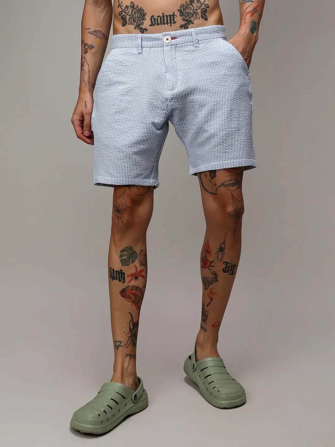 Seersucker Stripe Shorts