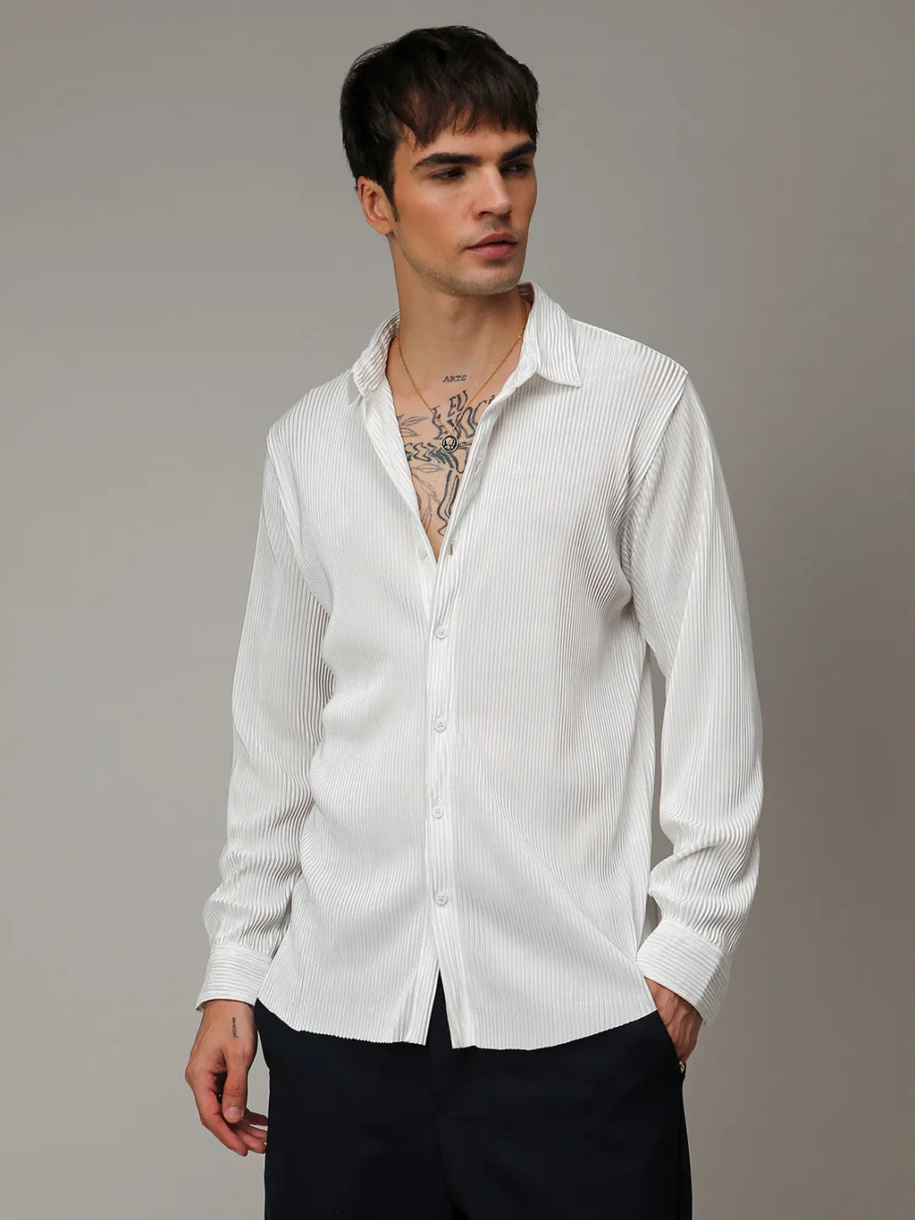 Pleat-Creased Shirt