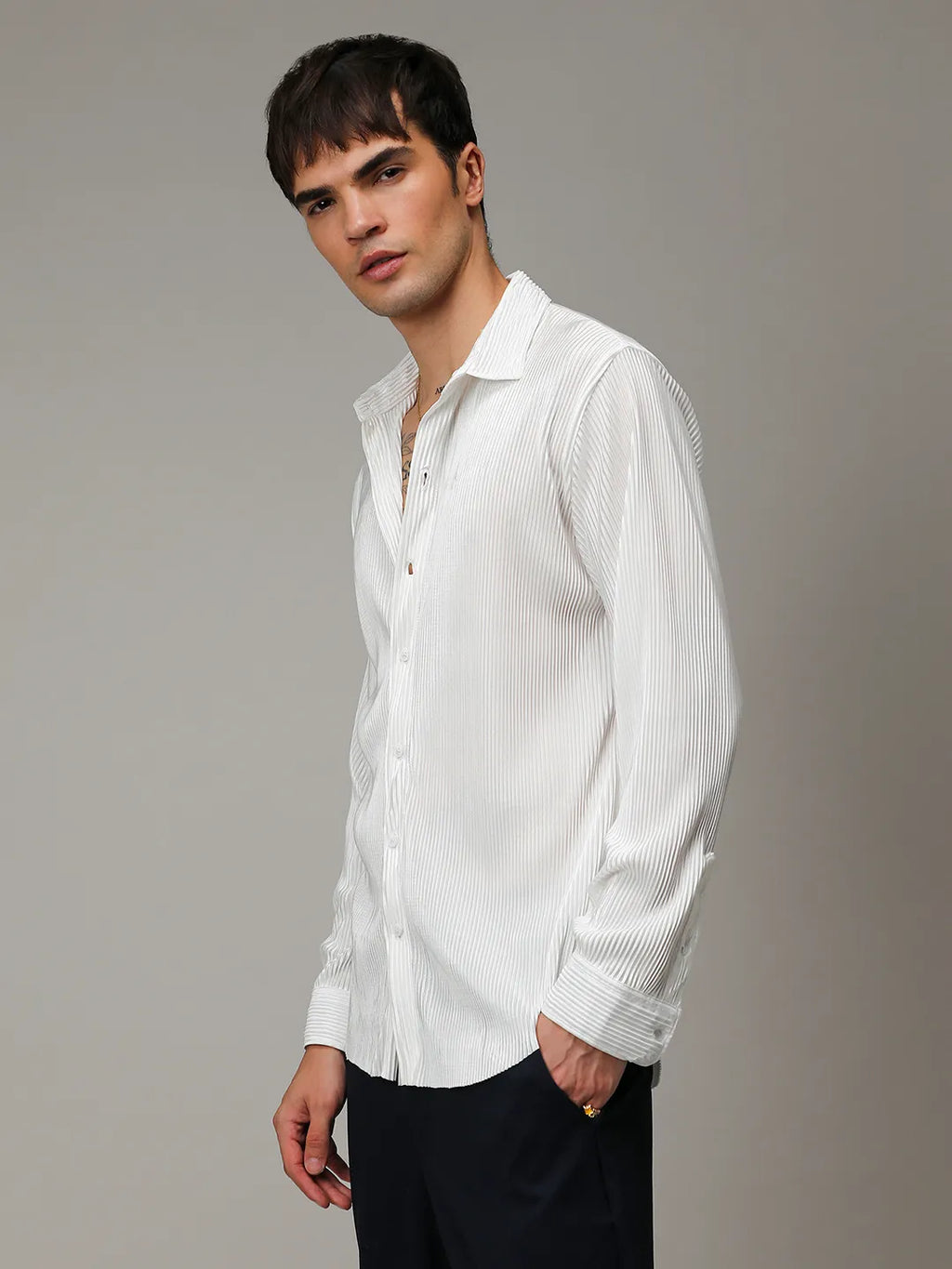 Pleat-Creased Shirt