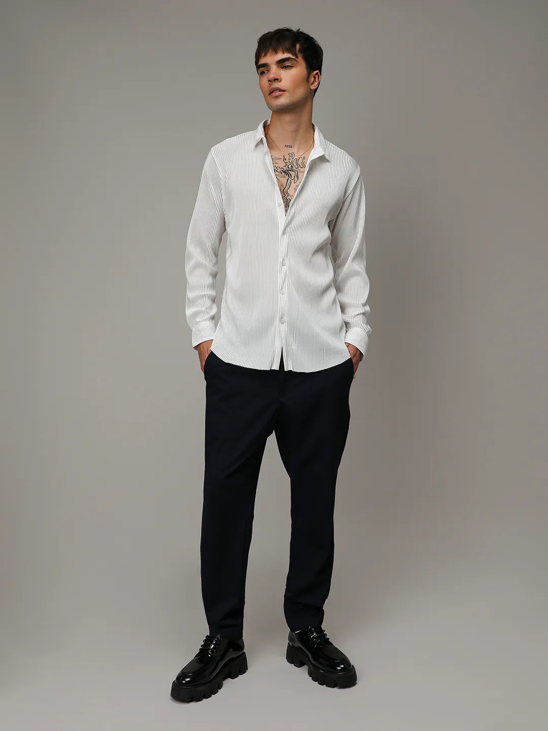 Pleat-Creased Shirt