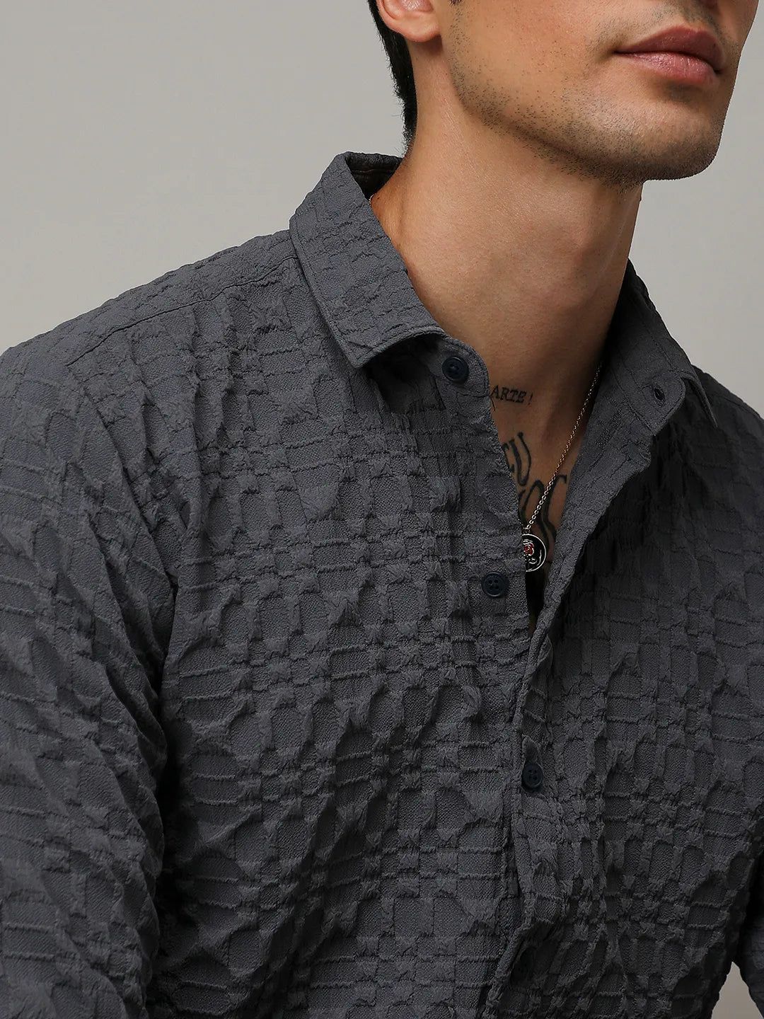 Embossed Geometric Shirt