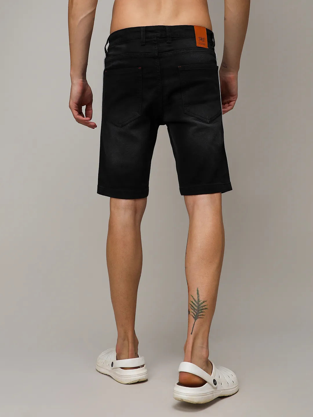 Heavy Distressed Cargo Denim Shorts