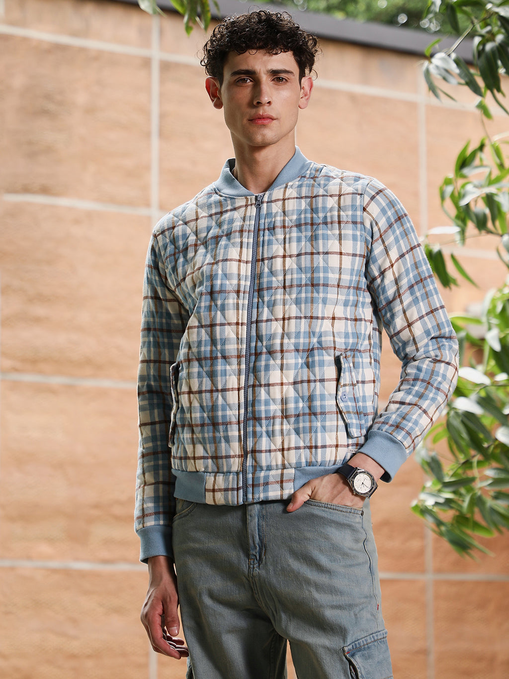 Tartan Plaid Bomber Jacket