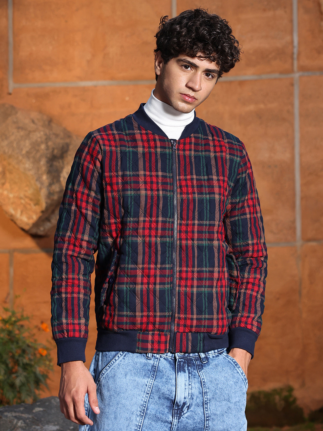 Tartan Plaid Bomber Jacket