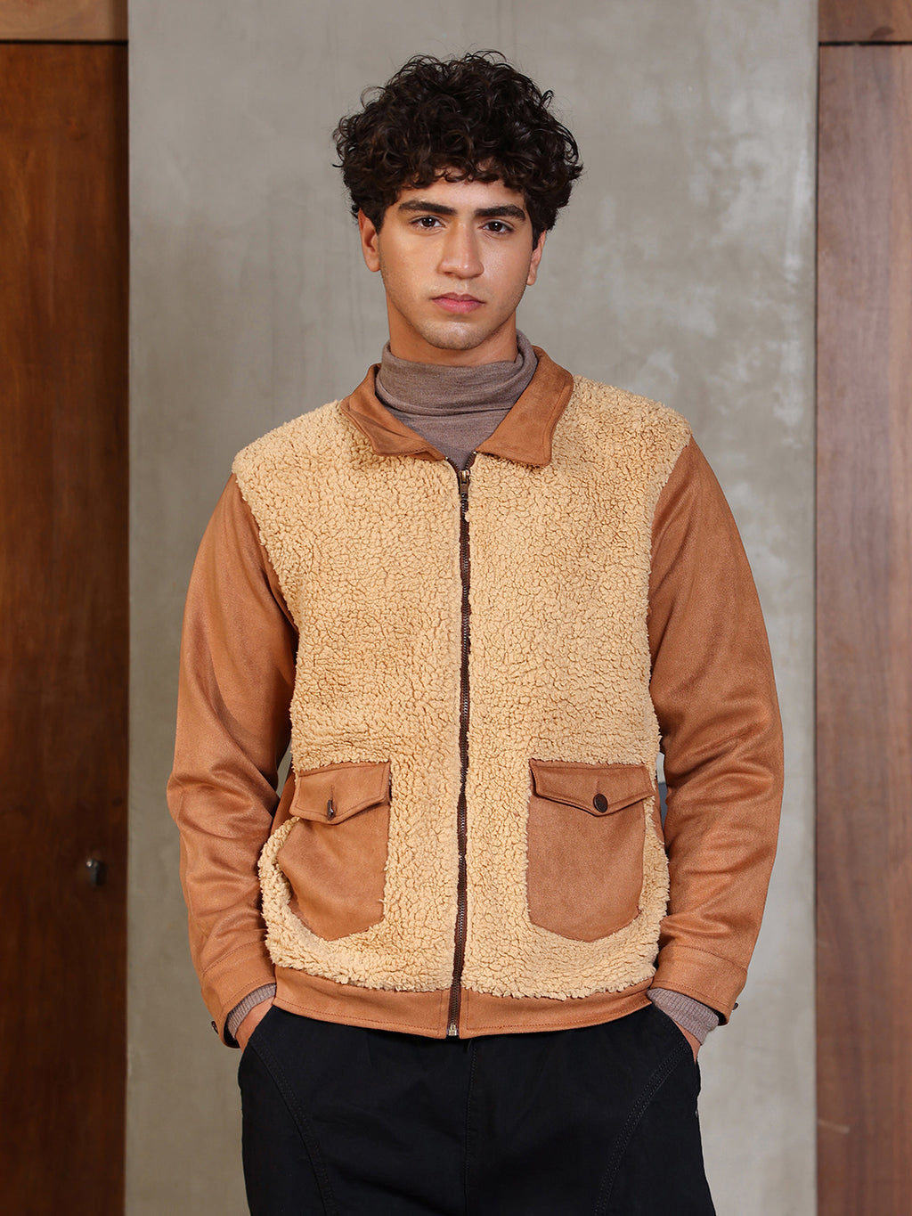 Contrast Sherpa Jacket