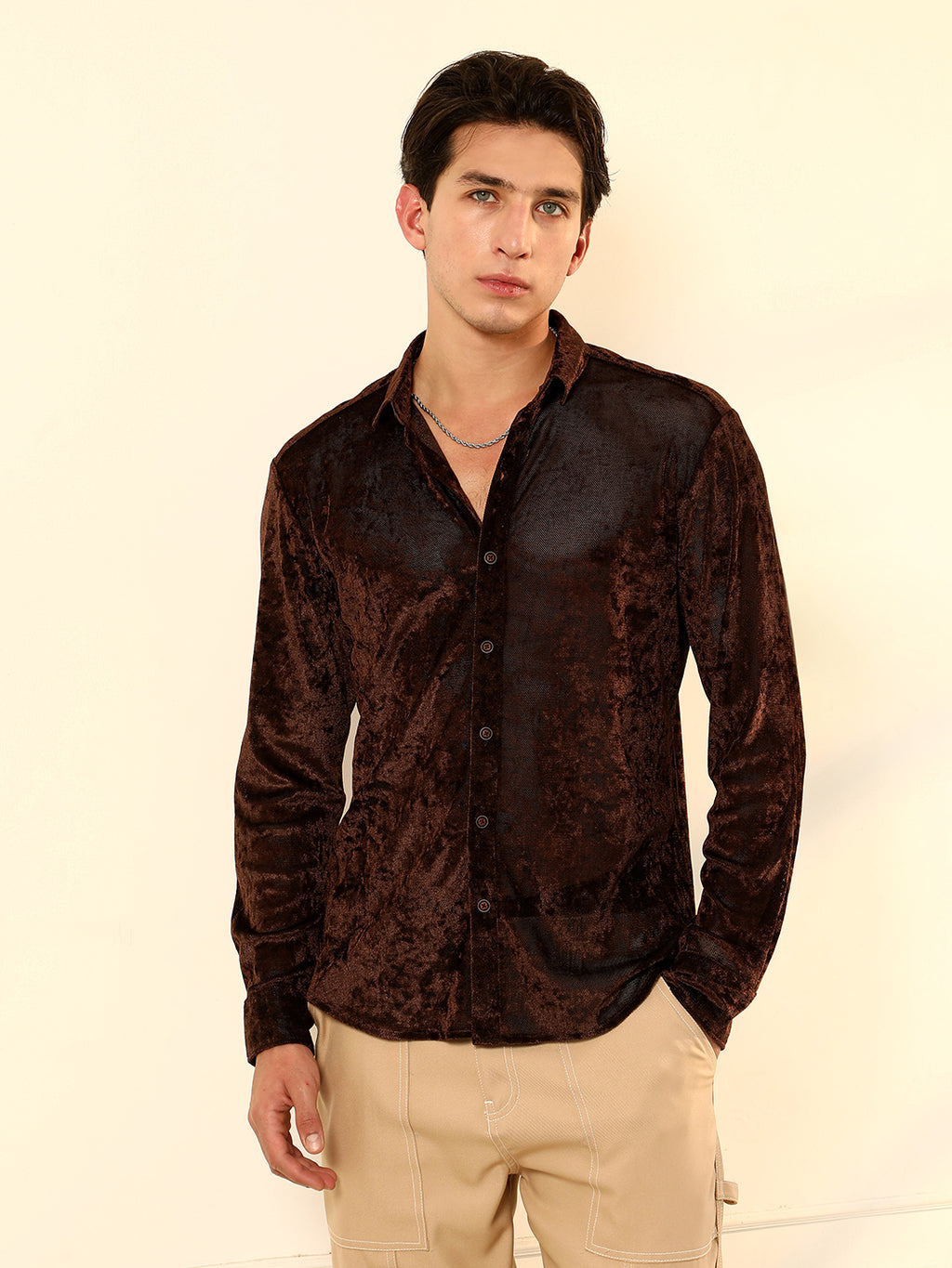 Solid Velvet Shirt