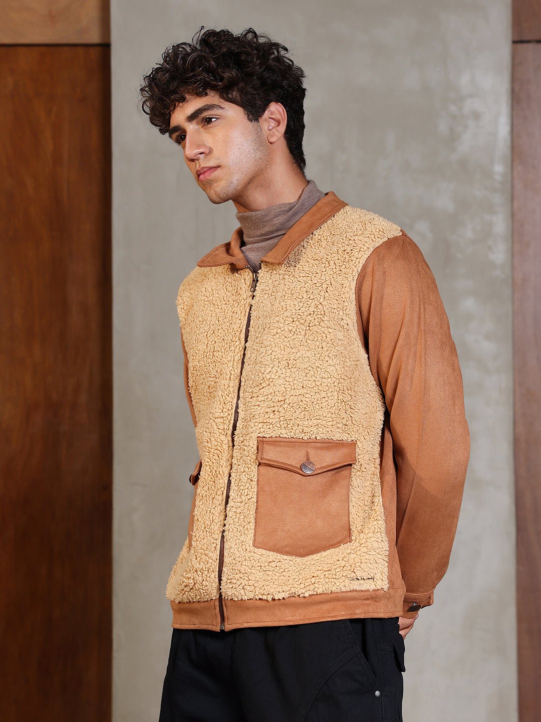 Contrast Sherpa Jacket