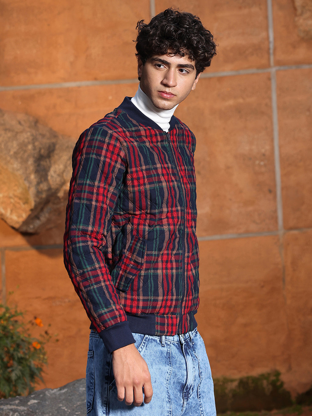 Tartan Plaid Bomber Jacket