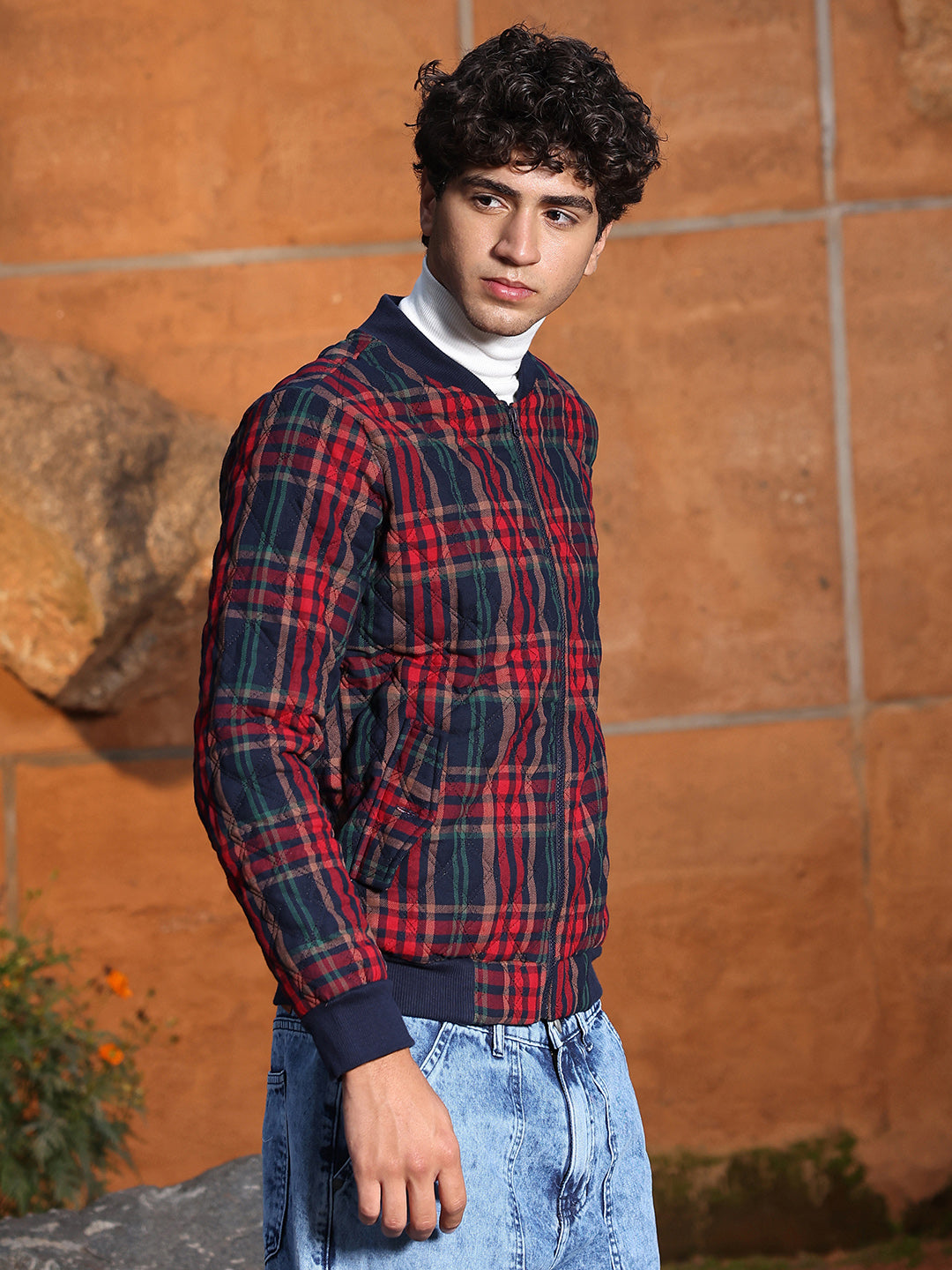 Tartan Plaid Bomber Jacket