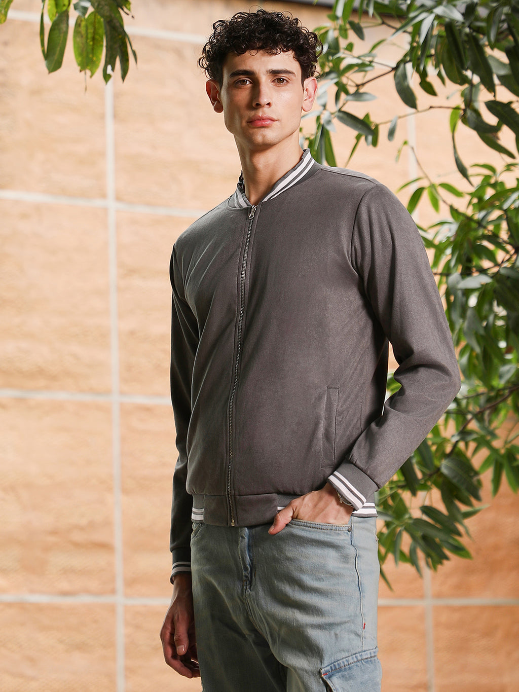 Zip-Front Baseball Jacket