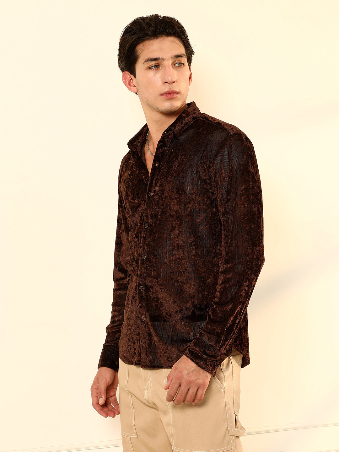Solid Velvet Shirt