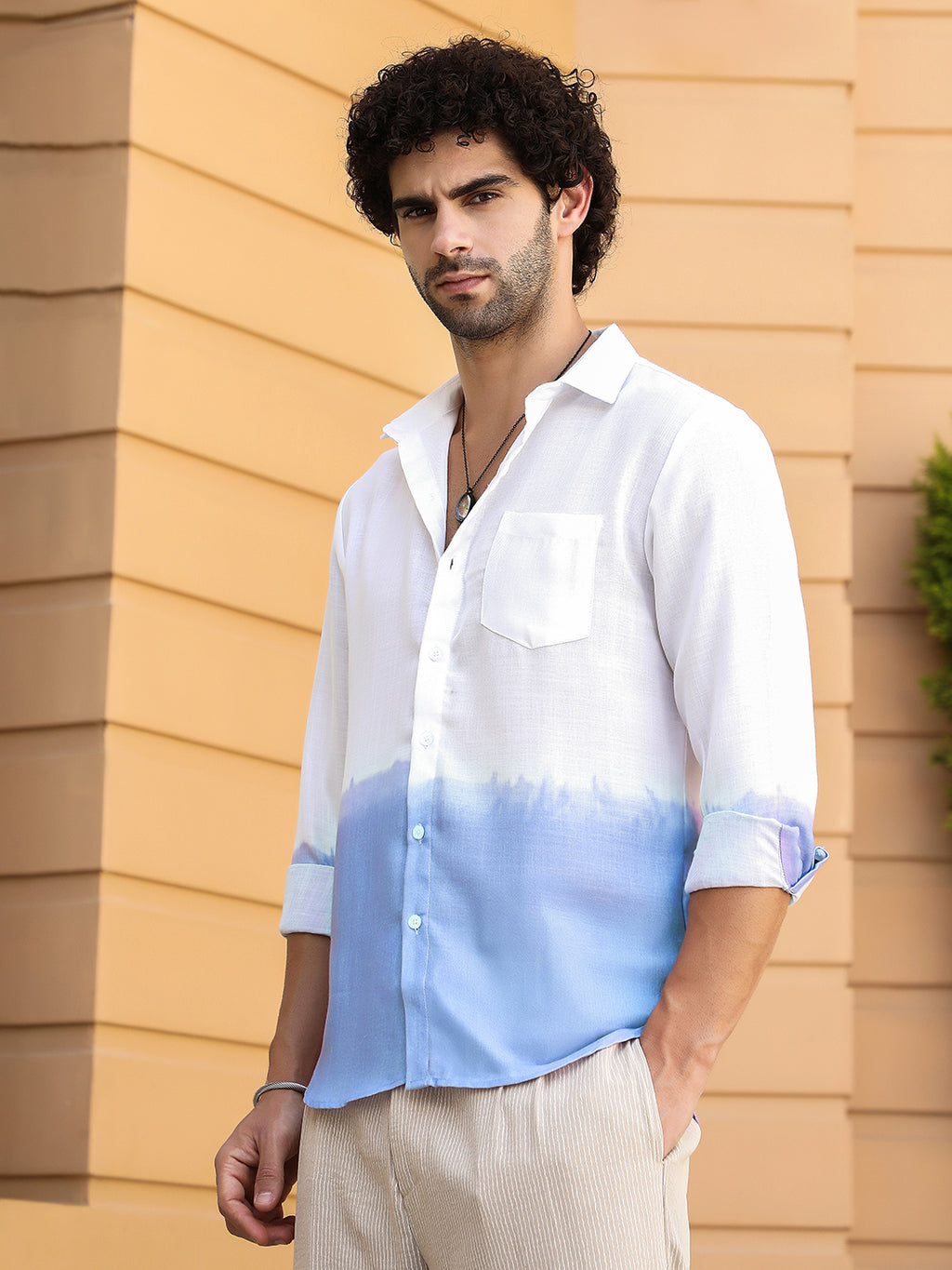 Contrast Ombre Shirt