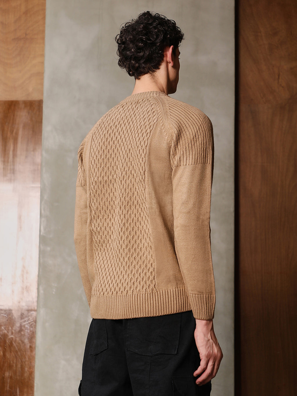 Hive-Knit Pullover Sweater