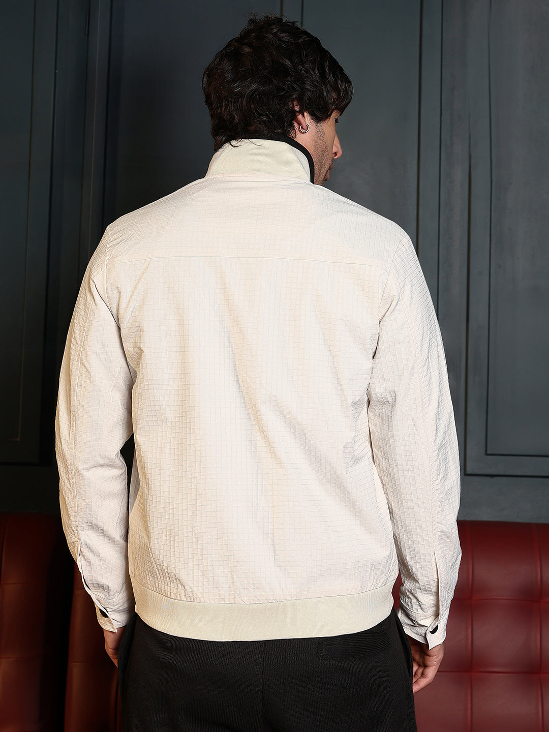 Zip-Front Knit Jacket