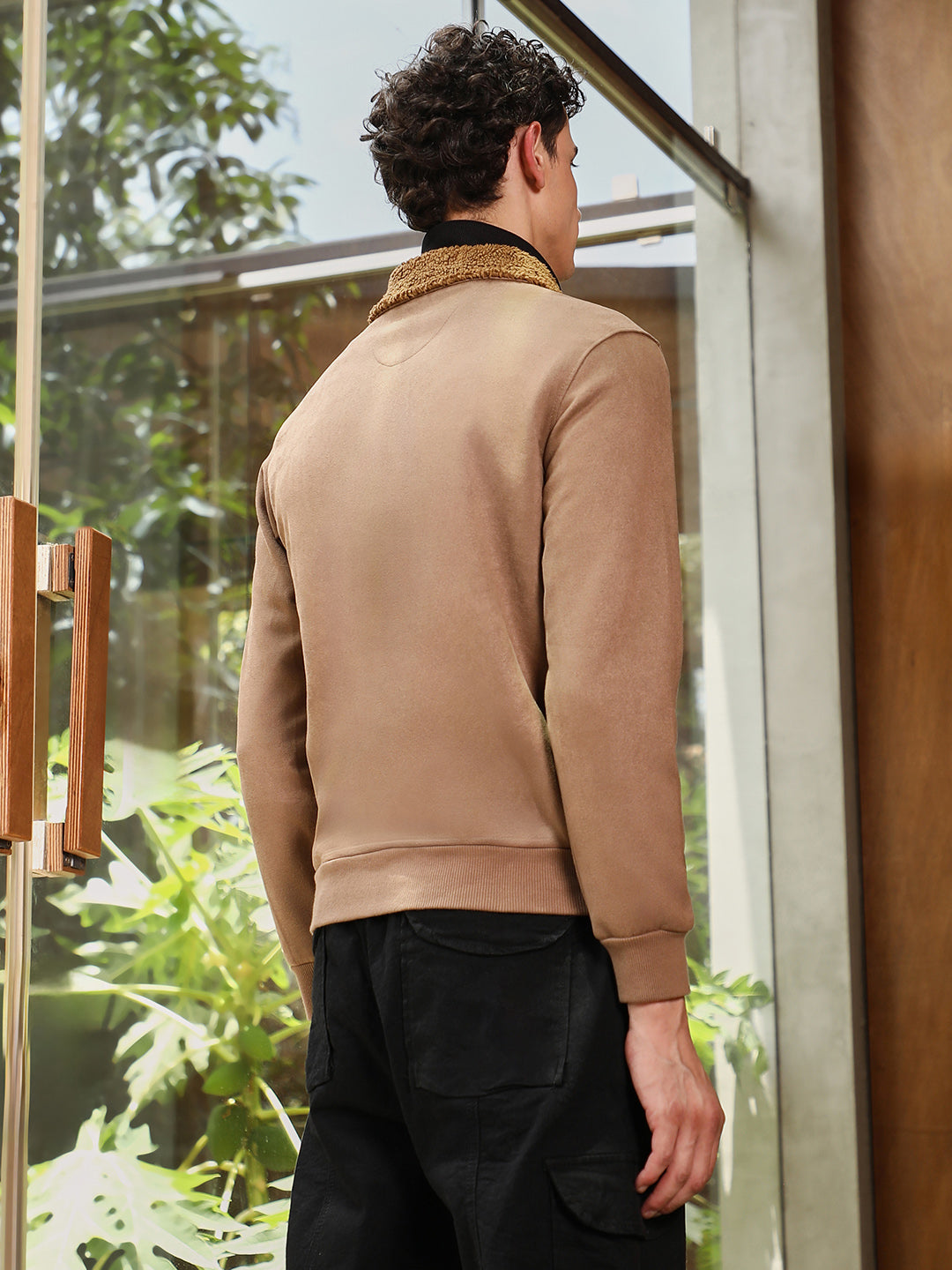 Zip-Front Jacket With Fleece Collar