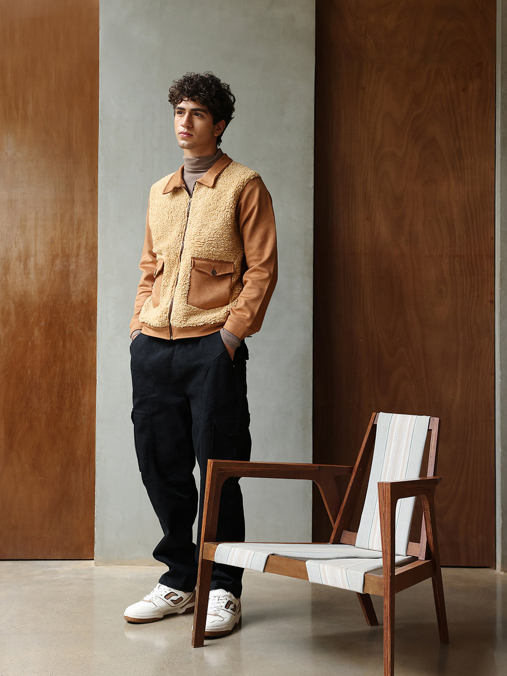 Contrast Sherpa Jacket