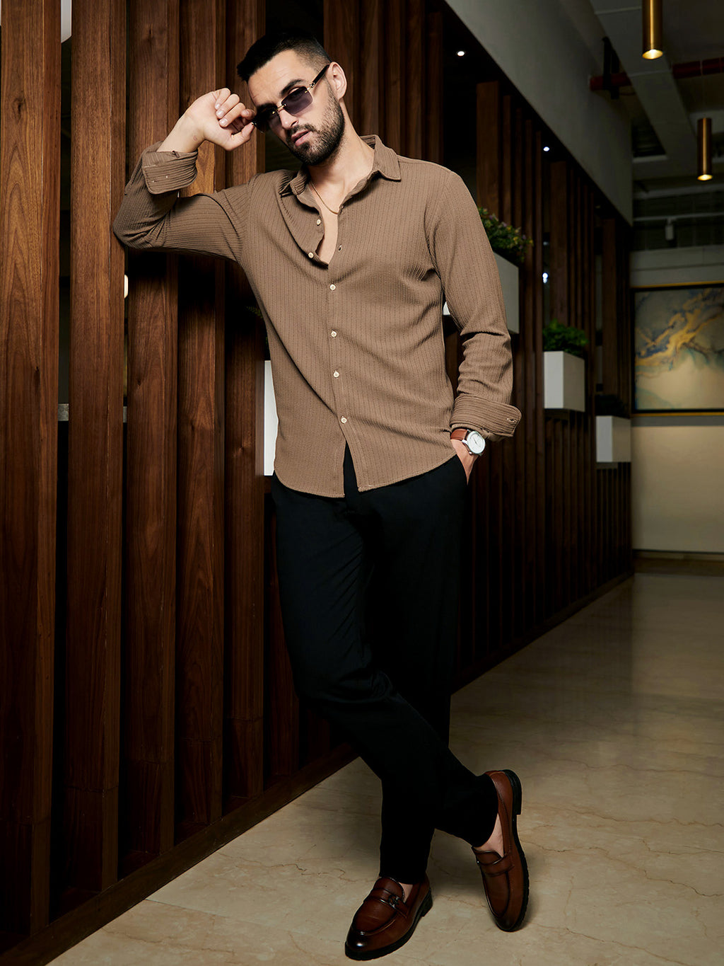 Stripe-Creased Shirt